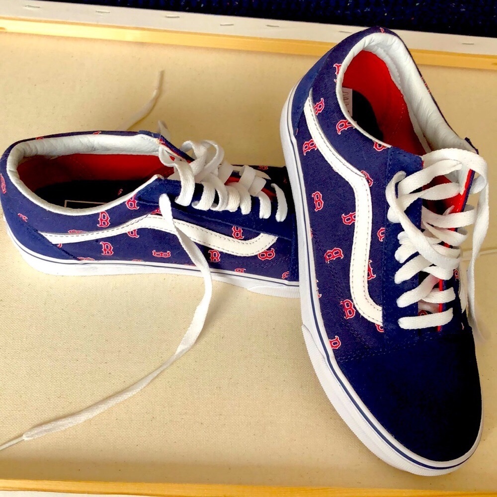🔥 NWOB Boston Red Sox Old Skool Vans - Picture 2 of 8